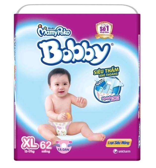 [HCM]Tã dán Bobby Fresh siêu mỏng XL62 TA127