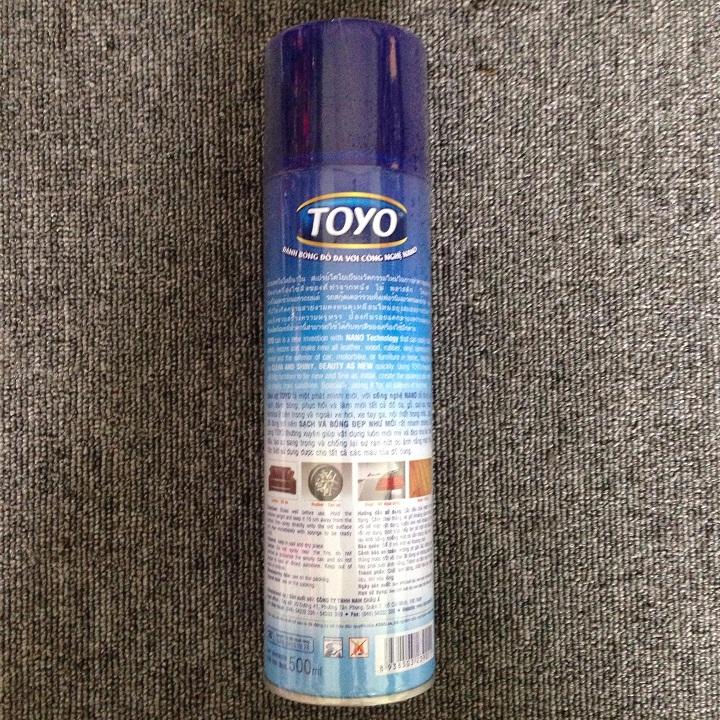 Bình Xịt Làm Bóng Đồ Da và Gỗ TOYO 500ml