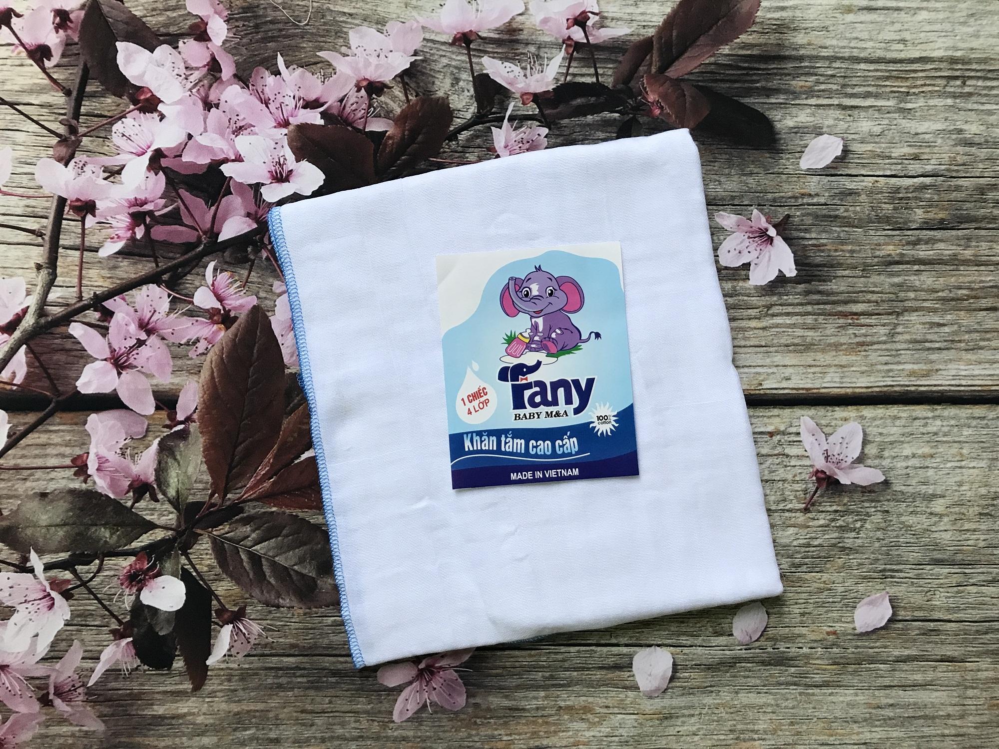 Khăn tắm xô sơ sinh Fany 4 lớp chất cotton mềm mại, thấm hút tốt - Khăn tắm cho trẻ sơ sinh