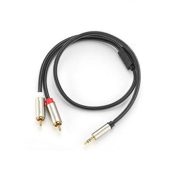 Cáp loa Audio 3.5mm ra 2 đầu hoa sen 1M Ugreen 20821 (Đen)