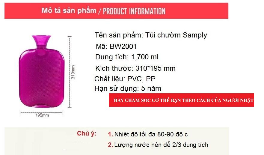 Túi chườm nóng lạnh thương hiệu cao cấp [Màu tím]
