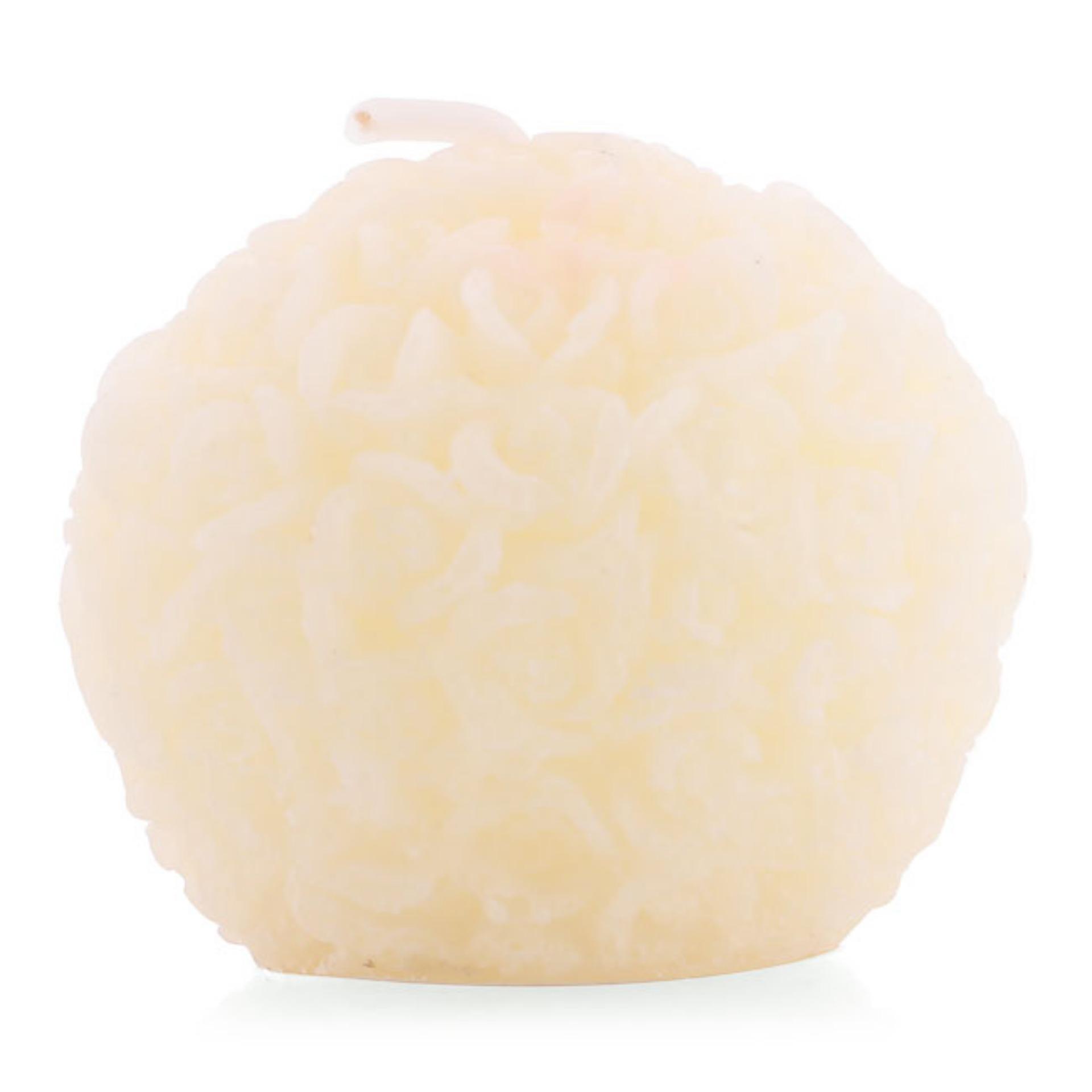 Nến thơm décor hoa hồng hình quả cầu MIC5074 (Trắng)
