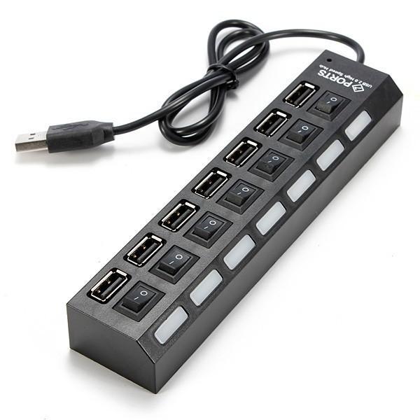 Hub usb công tắc 7 cổng (Trắng)