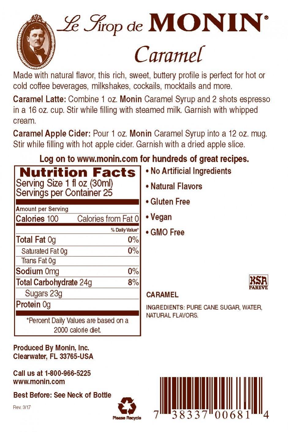 Syrup Monin Caramel Chai 700ml