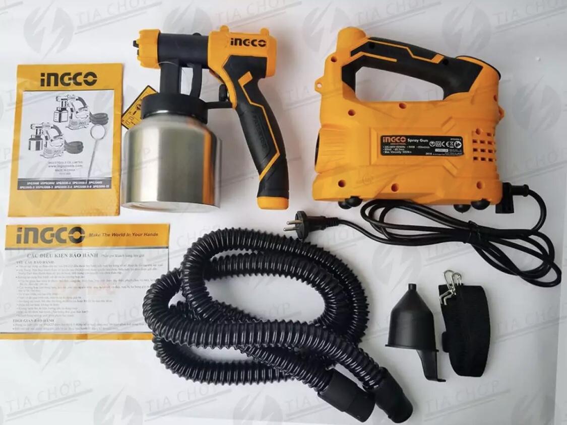 MÁY PHUN SƠN DÙNG ĐIỆN INGCO 500W SPG5008-2 ( Hộp Chưa Sơn Chất Liệu Nhôm)