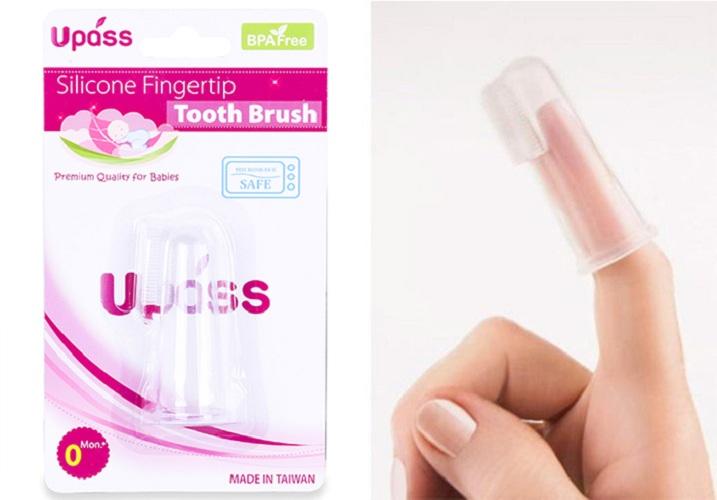 Bàn chải đánh răng Rơ lưỡi xỏ ngón silicon cho bé Upass - UP4001C
