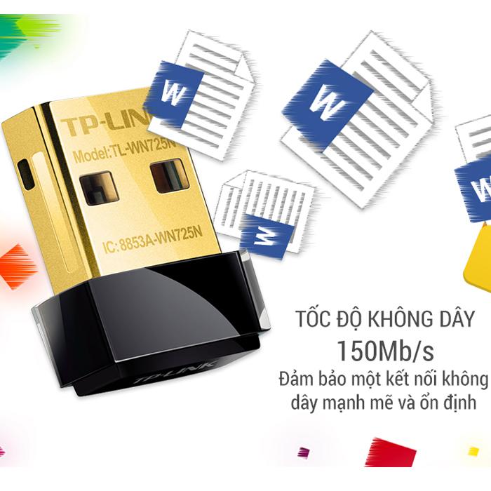[HCM]Thiết bị thu phát wireless nano tplink 725 cổng usb