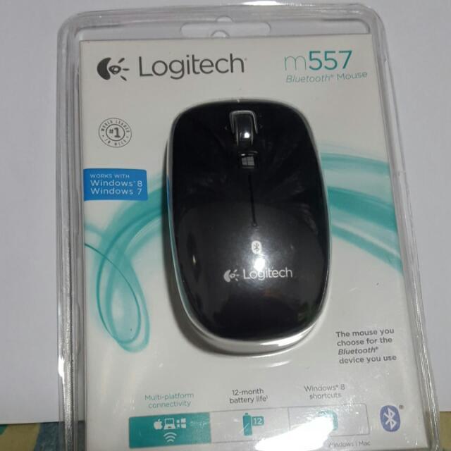 Chuột không dây bluetooth Logitech M557 (Đen phối xám)-Hãng phân phối chính hãng