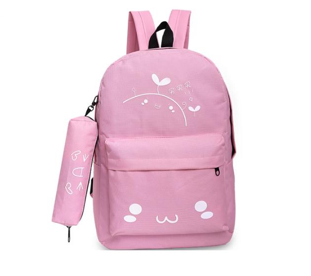 Bộ Ba Lô Và Túi Nhỏ Họa Tiết MC2 (Hồng)