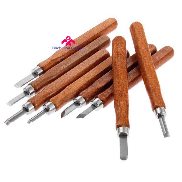 Bộ dao khắc đục tiện gỗ 8 món cao cấp V2