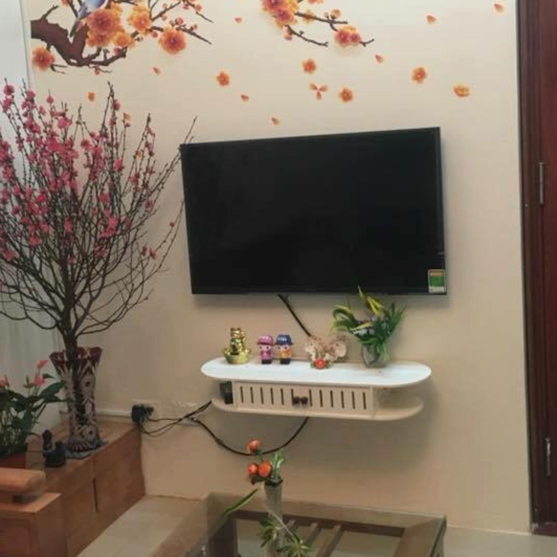 Kệ tivi treo tường 2 cánh (80x26x12cm) - HOME DECOR