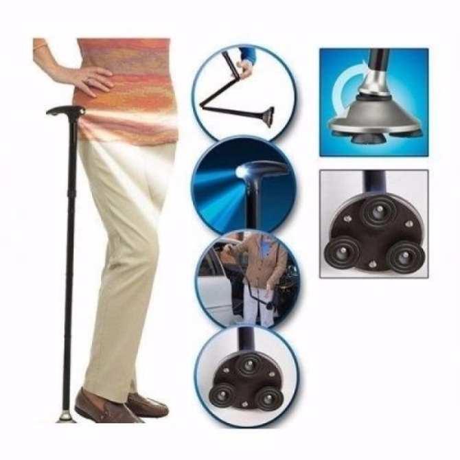 Gậy Chống Trượt gấp lại - Có Đèn Pin Cho Người Già.
