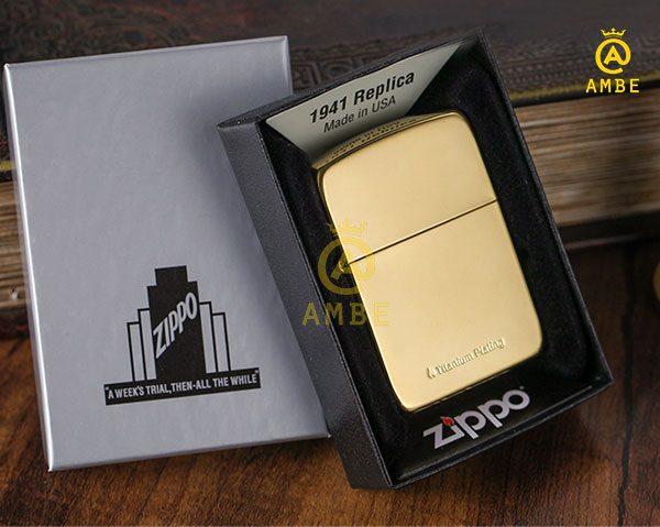 Zippo tái bản 1941 mạ Titanium Z174