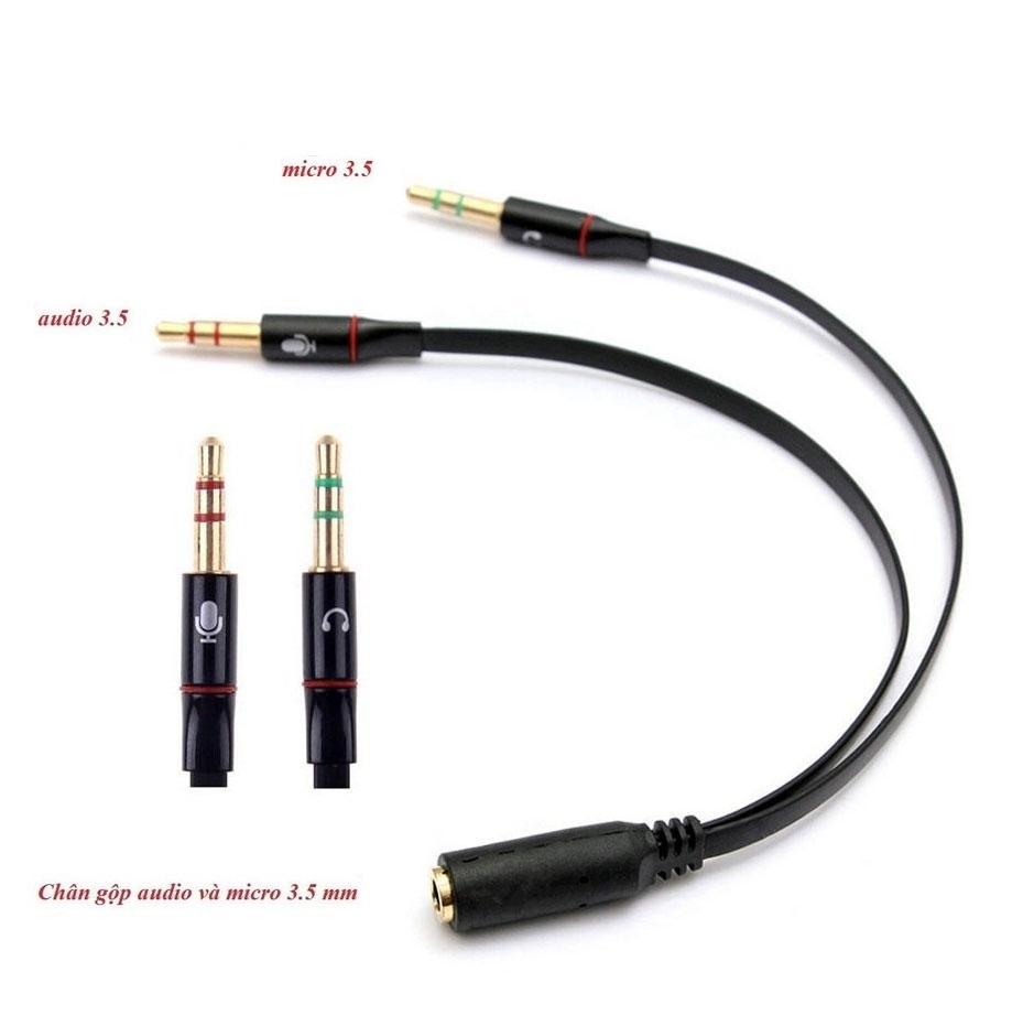 Jack gộp audio và mic 3.5mm Jack gộp tai nghe 3.5