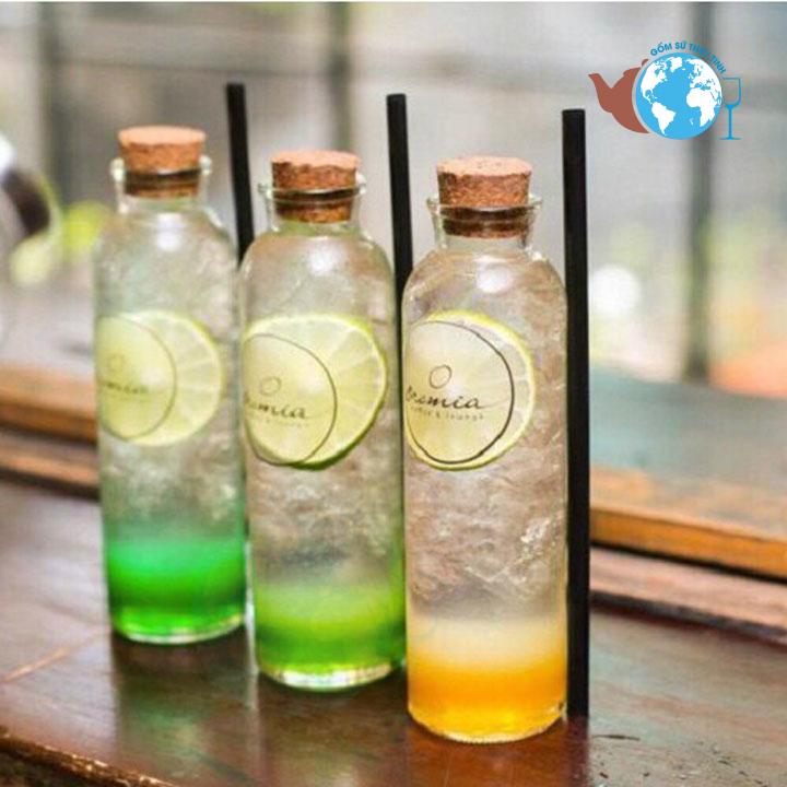 [HCM]COMBO 3 chai thủy tinh nút bần 350ML