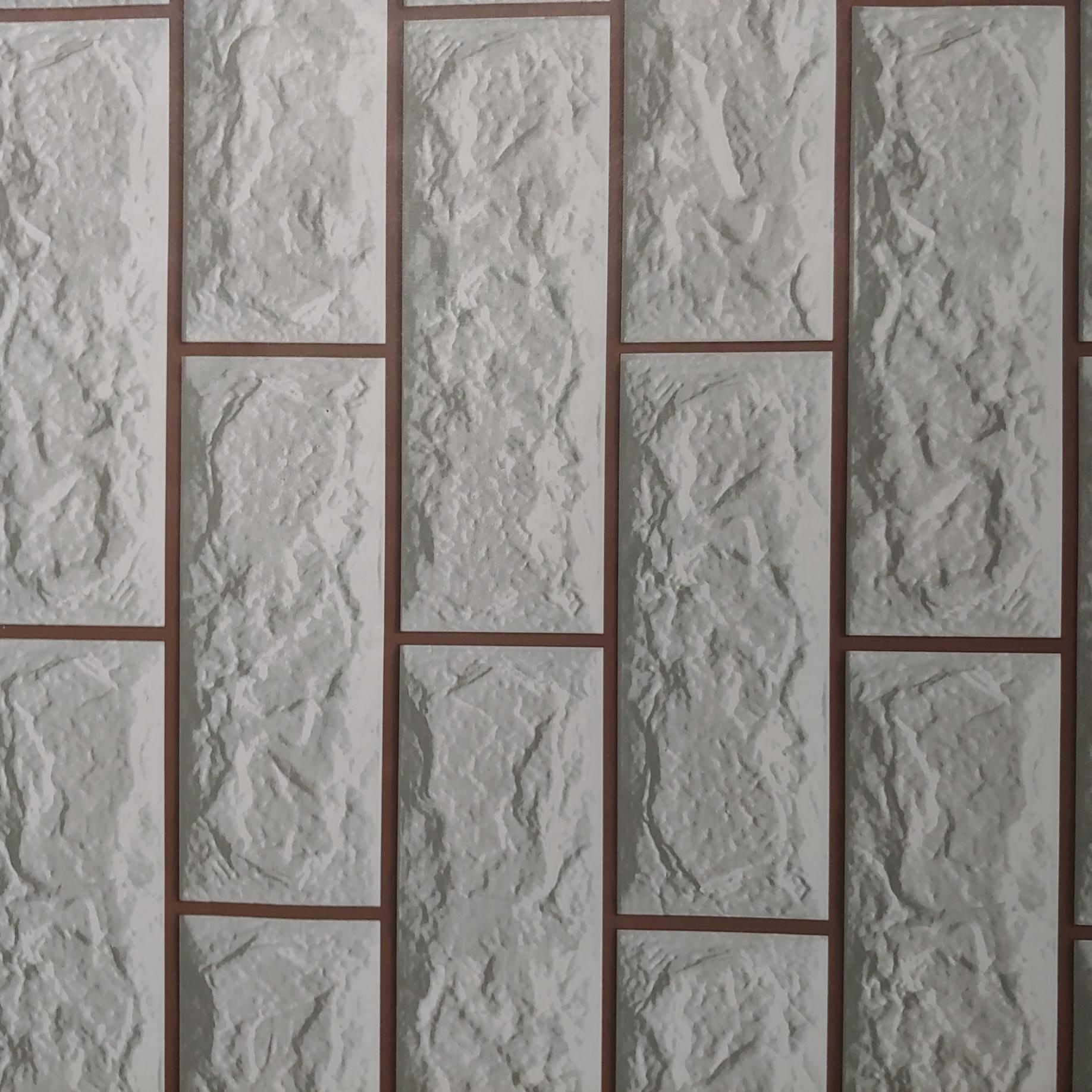 Giấy dán tường giả gạch màu xám ( cuộn dài 10m khổ rộng 45 cm)