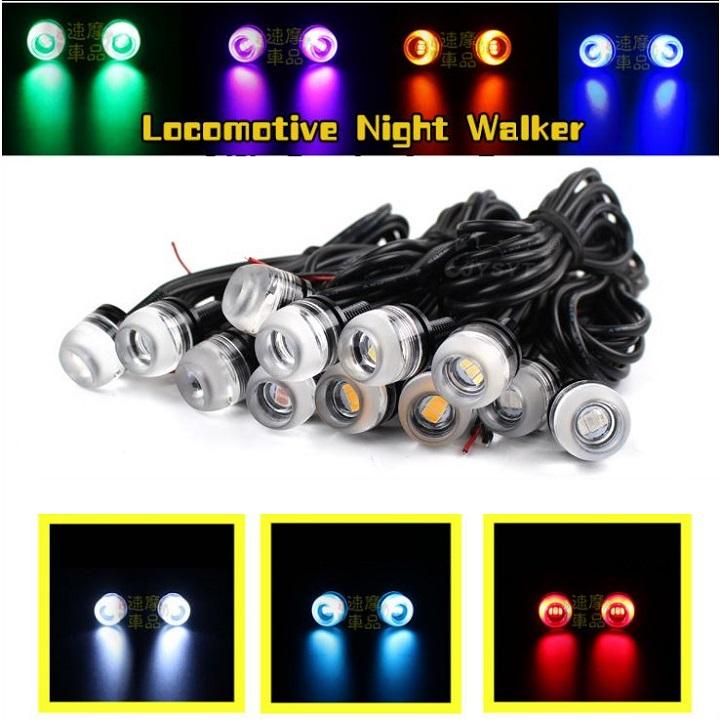 Một đôi đèn LED vít thấu kính lõm màu đỏ