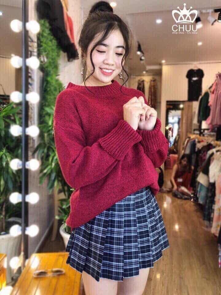 Áo len tay lật