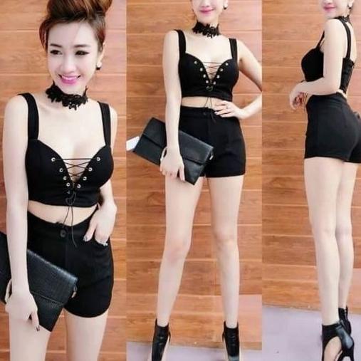 Sét áo cúp hở ngực đan dây sexy
