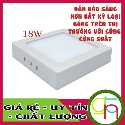 Đèn Led Ốp Trần nổi 18w Vuông