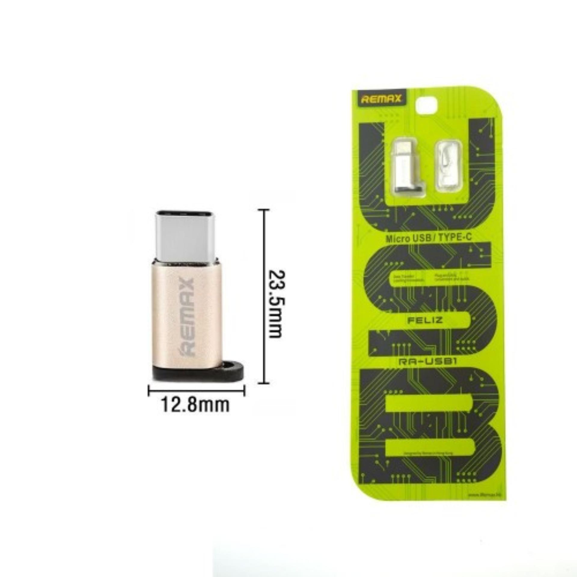 ĐẦU CHUYỂN ĐỔI OTG ANDROID USB SANG USB TYPE-C REMAX RA-USB1 (Vàng) - Kim Hải Computer