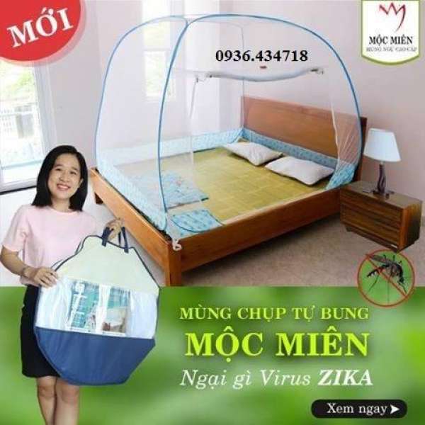 Màn chụp tự bung đỉnh rộng Mộc Miên