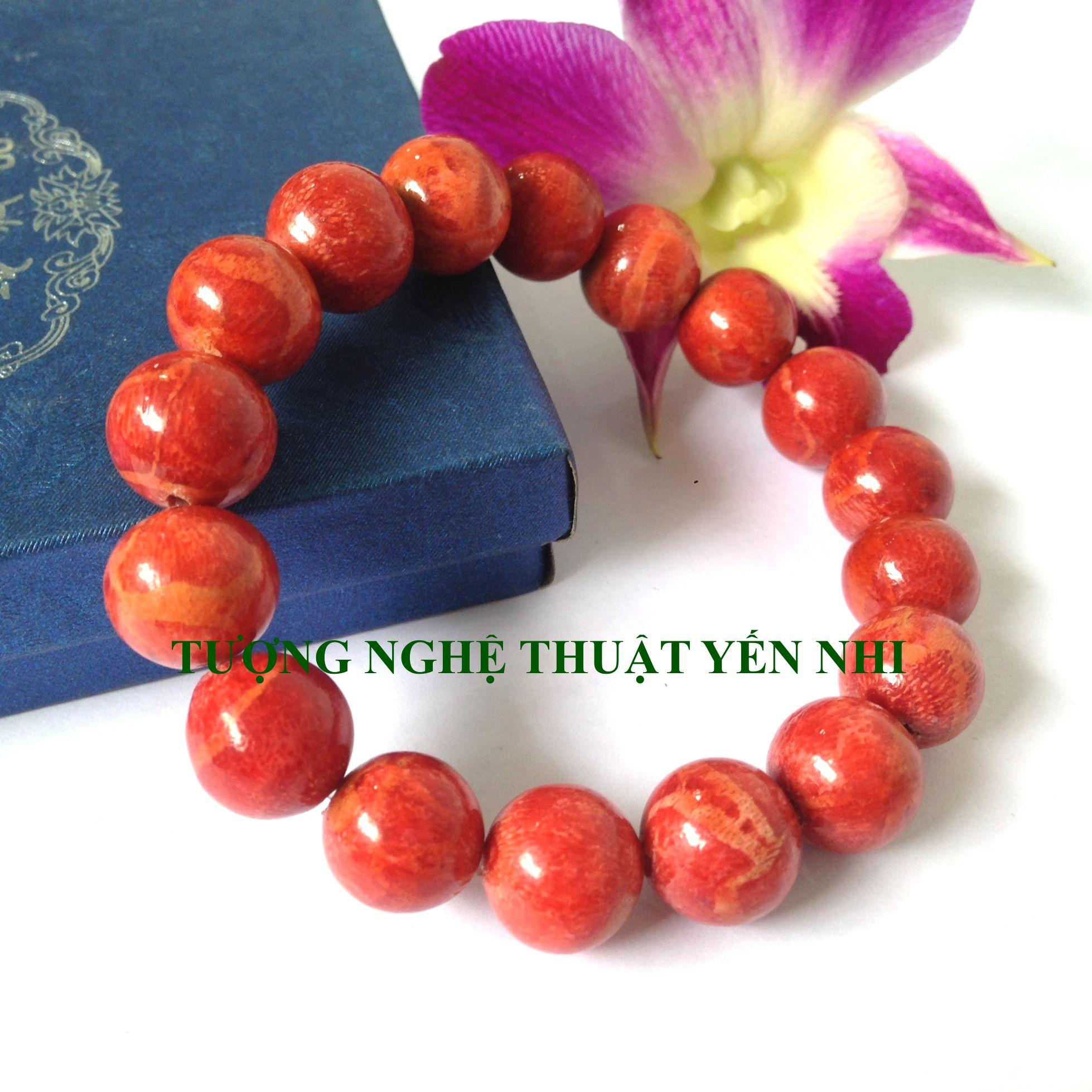 Vòng tay  San Hô Đỏ quý hiếm 12ly (100% tự nhiên)