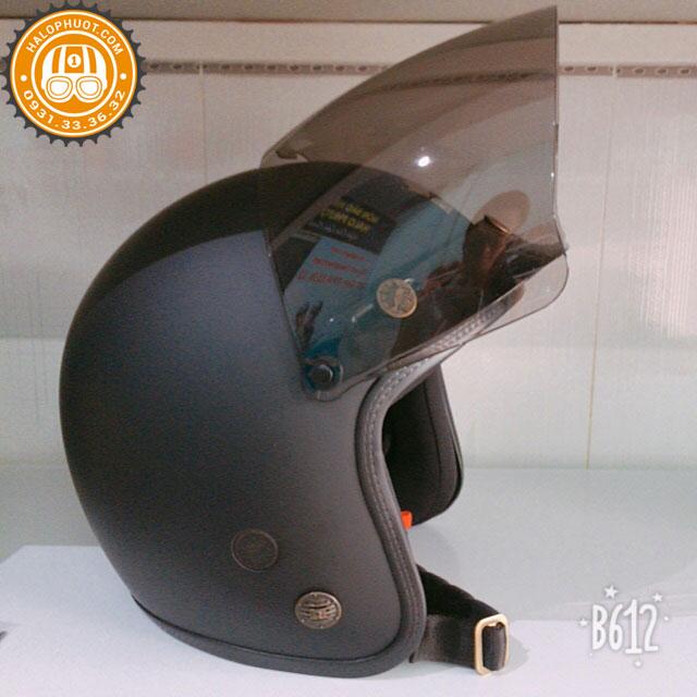 [HCM]Kính chắn gió (Kính bấm) Royal cho nón bảo hiểm 3/4 (Khói trà)