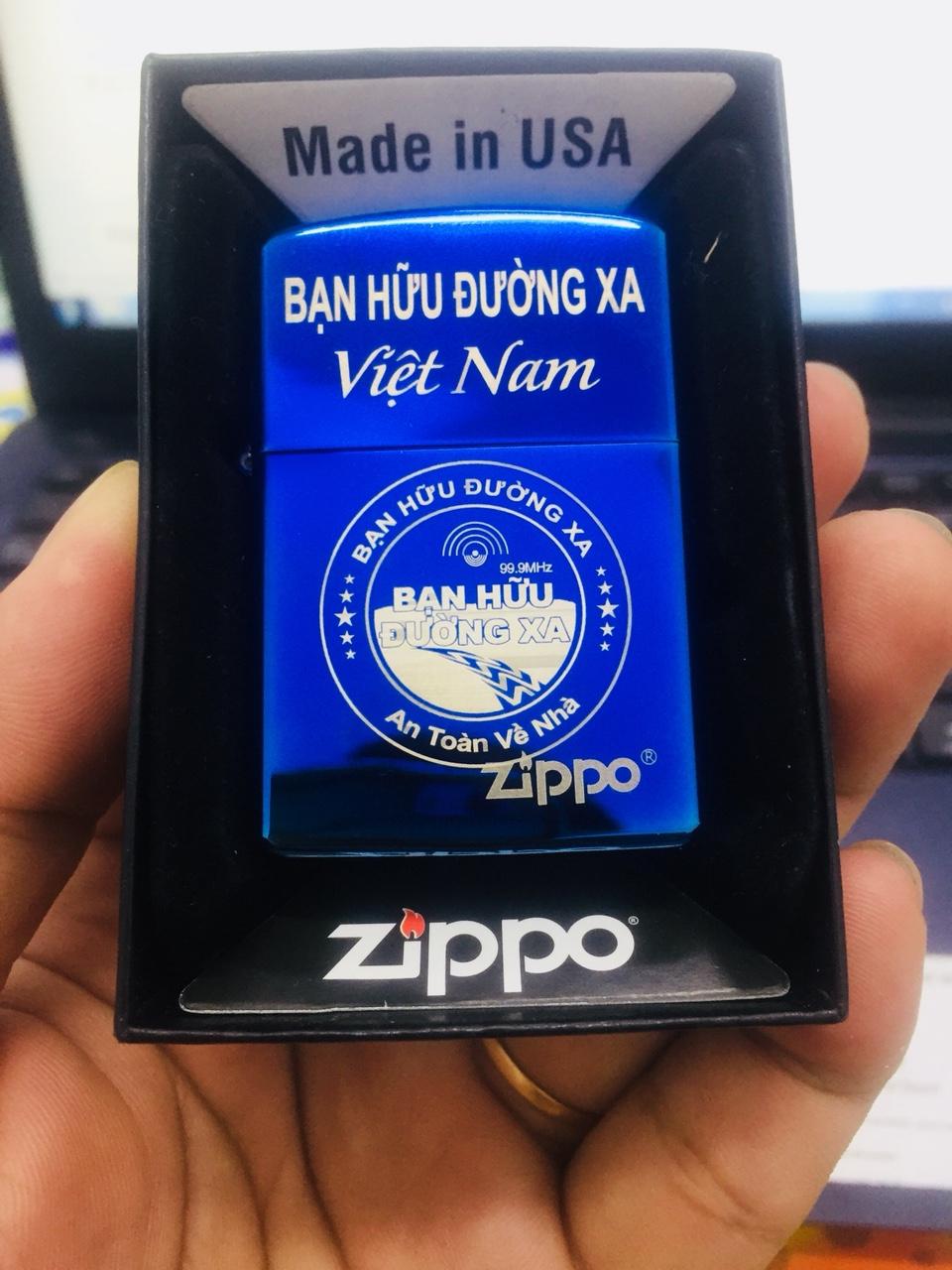 [HCM]Bật Lửa Zippo USA Logo Bạn Hữu Đường Xa