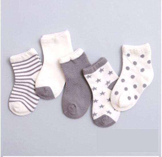 Combo 5 đôi vớ bé trai từ 0-1 tuổi size xs mẫu m7