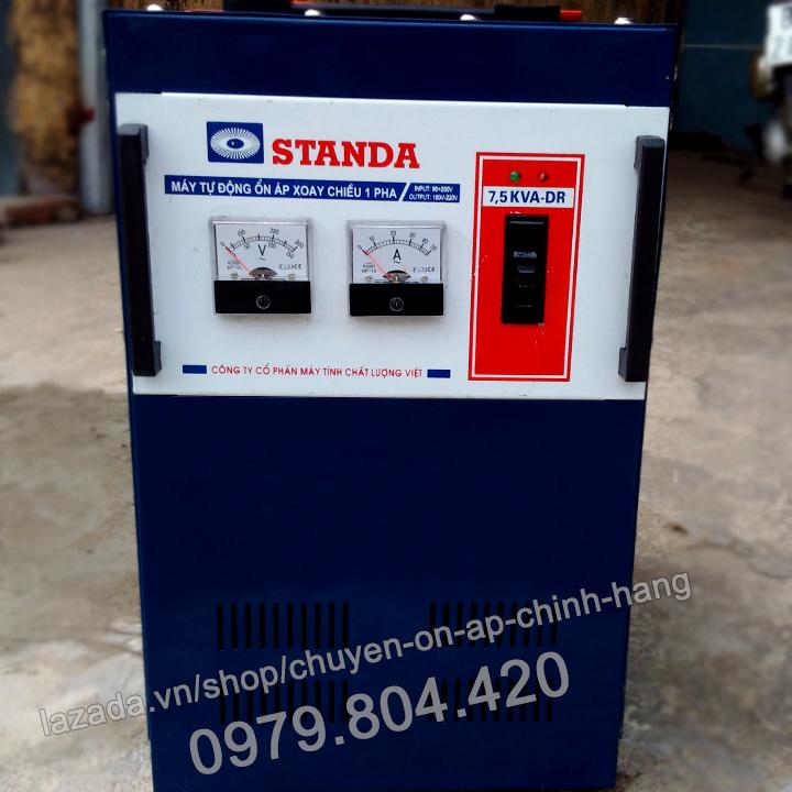 Ổn Áp Standa 7,5KVA DR-I dải 90-250V, bảo hành 4 năm, 100% dây đồng ( Logo Quả Xoài )