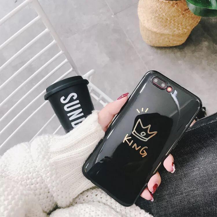ỐP ĐÔI IPHONE KING VÀ QUEEN BÓNG ĐẸP