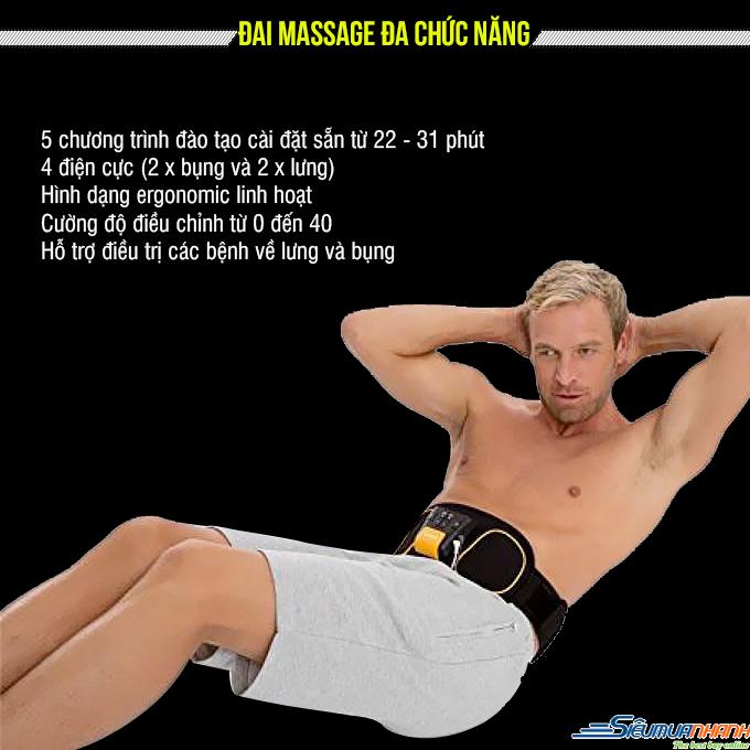 Đai massage lưng, bụng Beurer EM39 - Hàng nhập khẩu