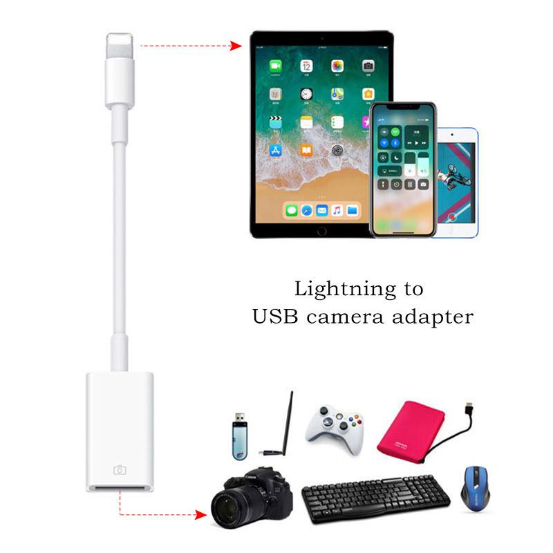 USB OTG Adapter For iPhone X 8 Plus Data Sync Connector For Lightning to Usb 3.0 Camera Reader Adapter Converter Cable