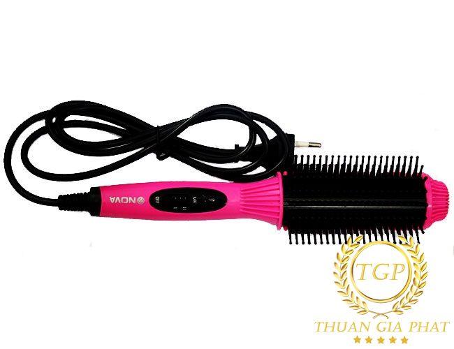 Lược điện uốn cúp đuôi tóc chải thẳng đa năng Nova 8810