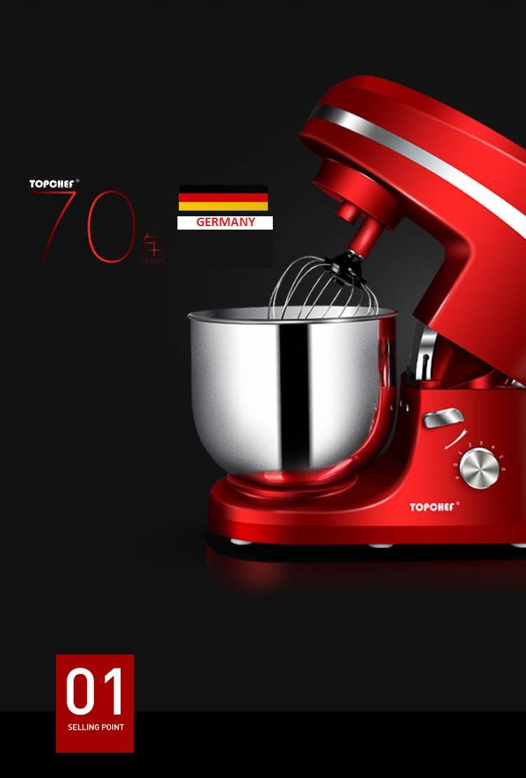 Máy đánh bột cheftronic 7L MÀU ĐỎ