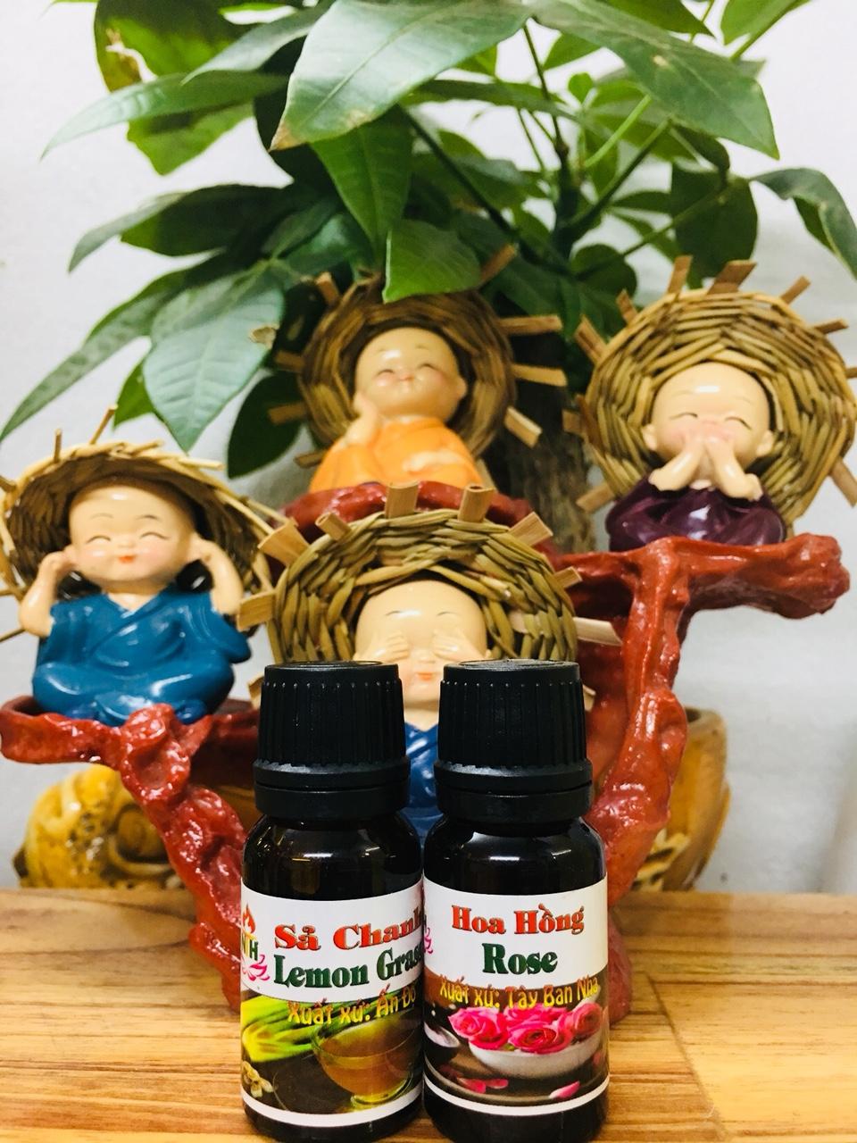 COMBO 2 TINH DẦU : SẢ CHANH VÀ HOA HỒNG