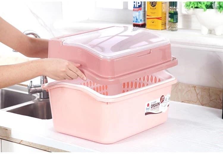 Rổ úp chén bát đĩa có nắp đậy cỡ lớn mẫu mới nhất