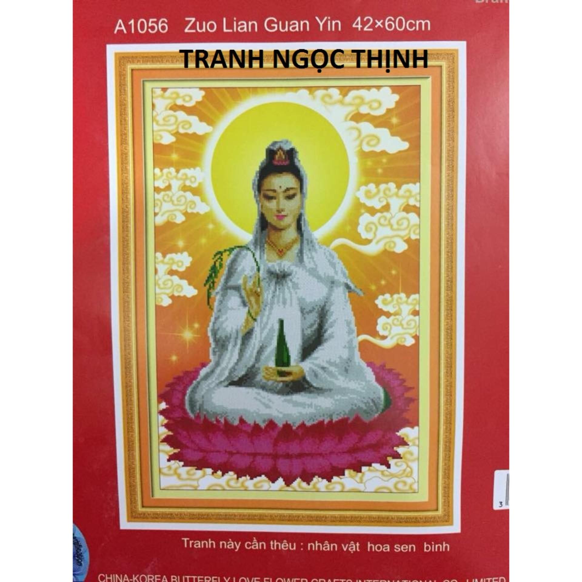 Tranh thêu chữ thập phật bà quan âm dlh-223017-ngọc thịnh
