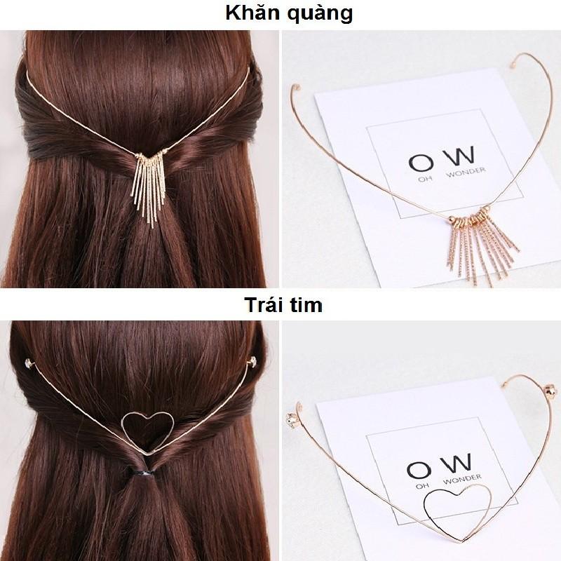 [HCM]Băng đô cài tóc 2in1 Hàn Quốc