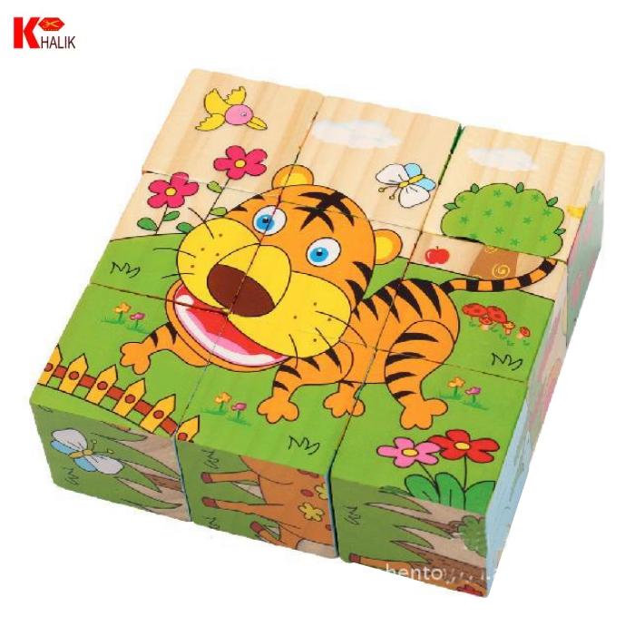 Bộ đồ chơi xếp hình gỗ cho bé (6 mặt)