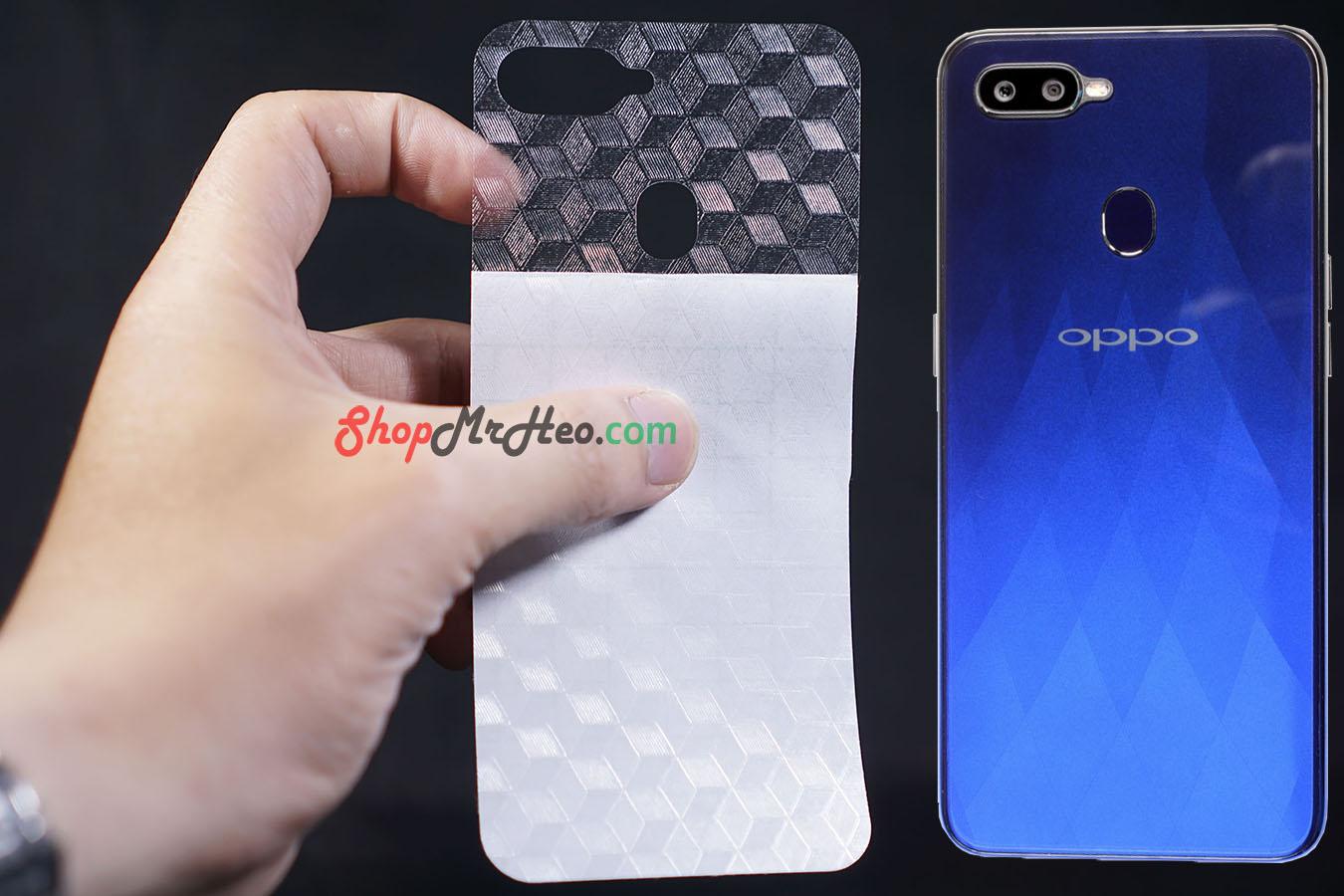 [HCM]Bộ 3 Skin Dán Mặt Lưng Vân 3D OPPO F9