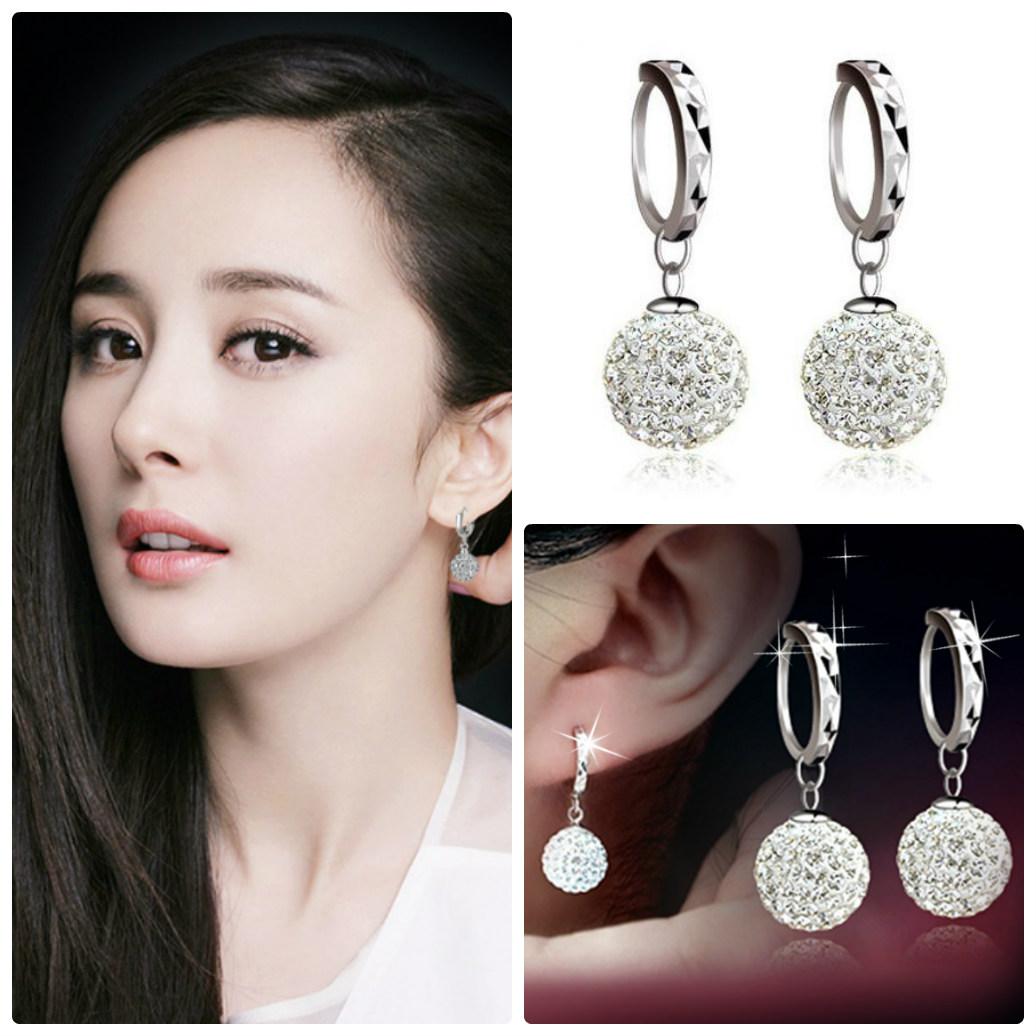 [HCM]Bông Tai Bạc S925 Công Chúa Bong Bóng  Zircon Tòn Ten BTBACPRINCESBALL03