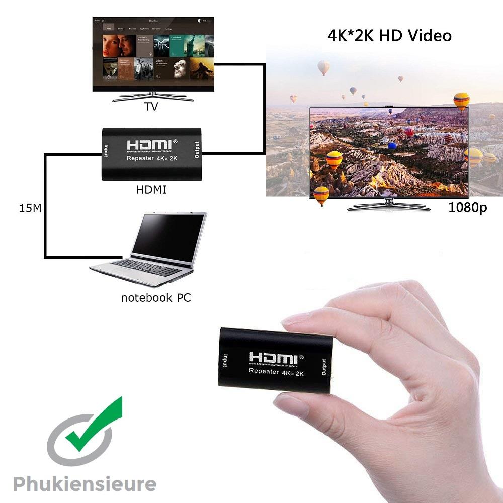 Đầu nối HDMI có Repeater Full HD 1080 kéo dài 40m
