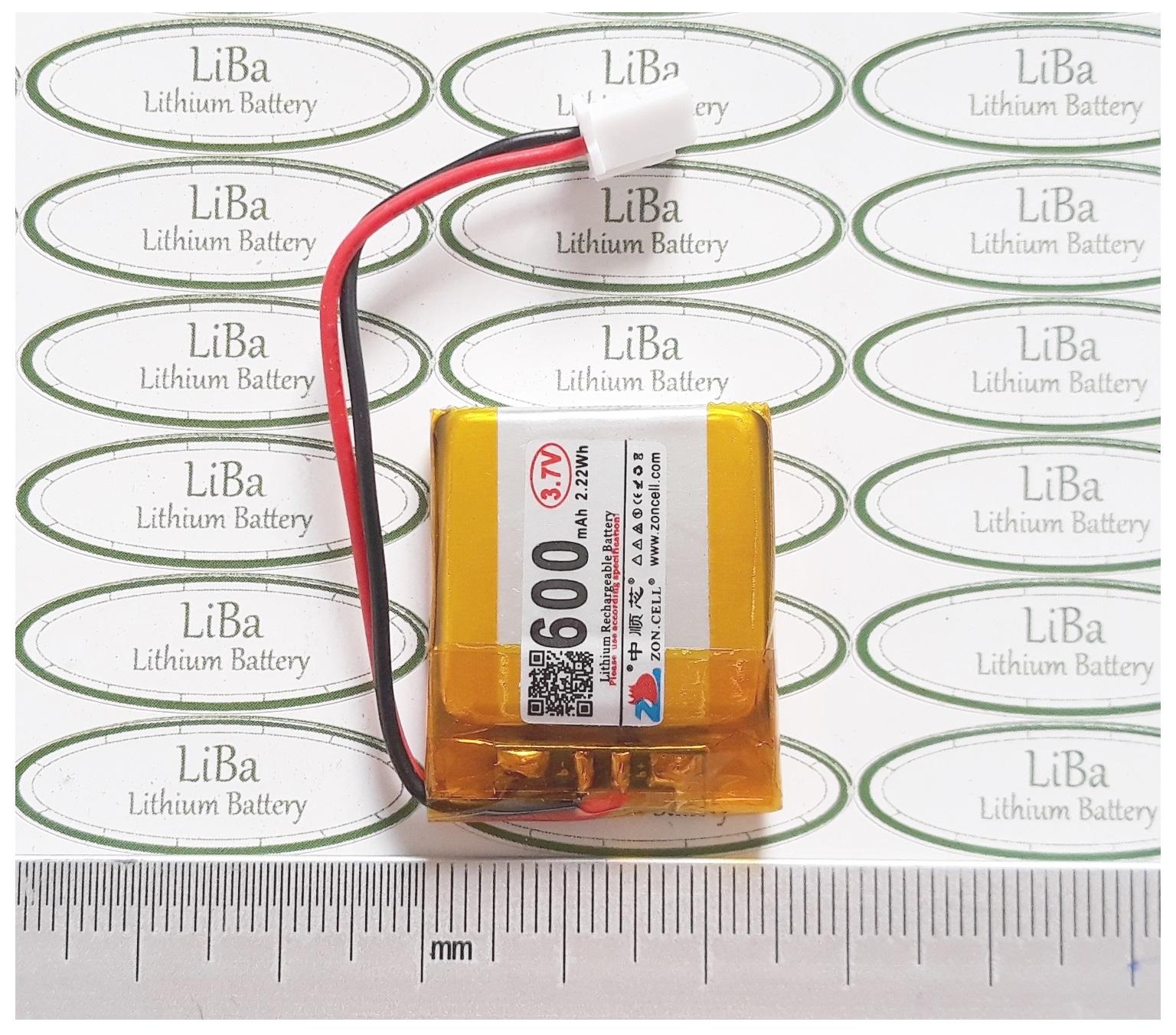 [HCM]Pin Lithium 3.7V 600mAh 500mAh 25 x 30 mm _ LiBa