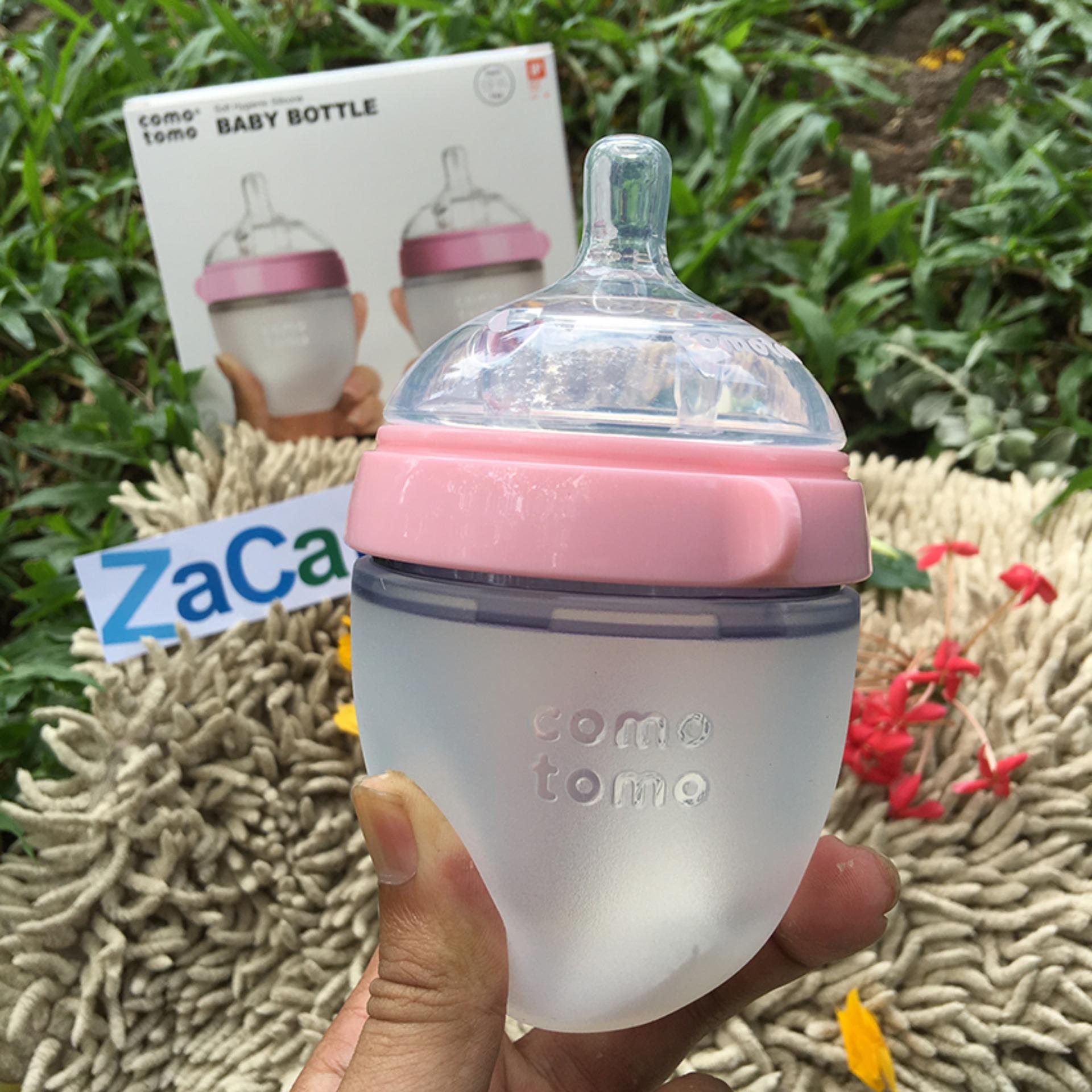 Bộ Bình Sữa Comotomo Silicone 150Ml Và 250Ml (Hồng)