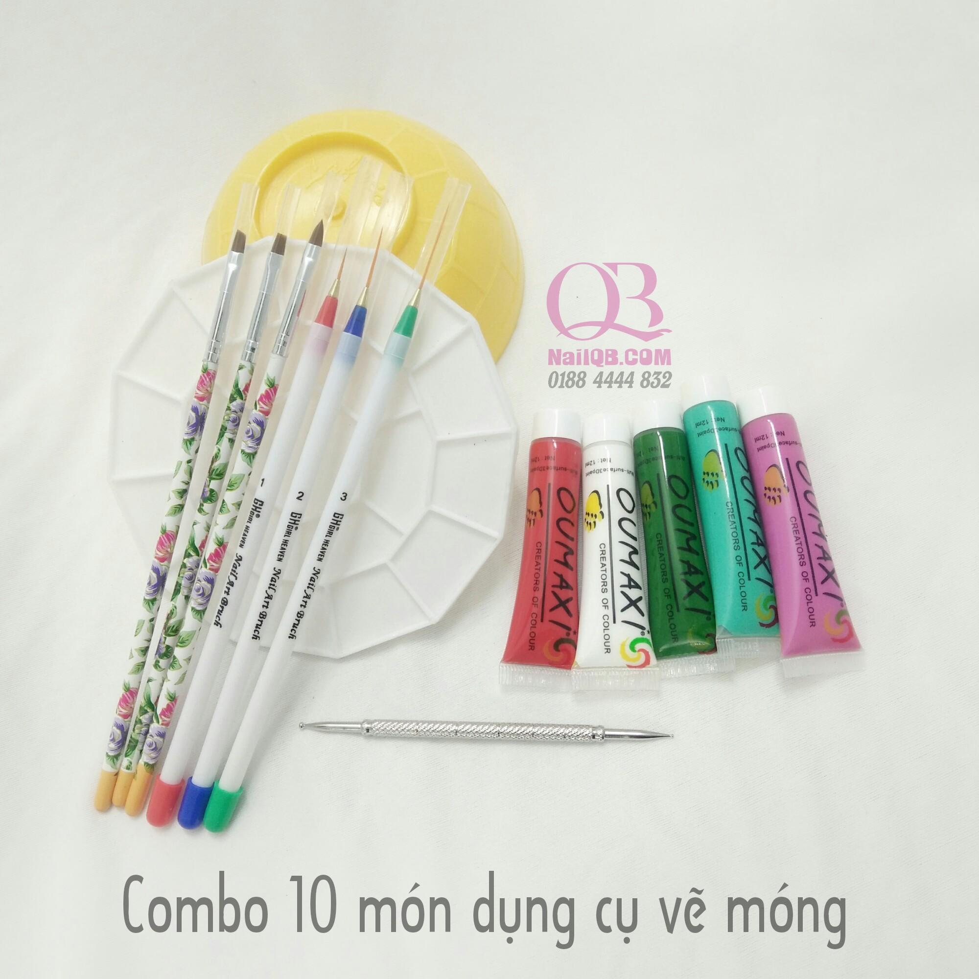 [HCM]Combo 10 món dụng cụ vẽ móng