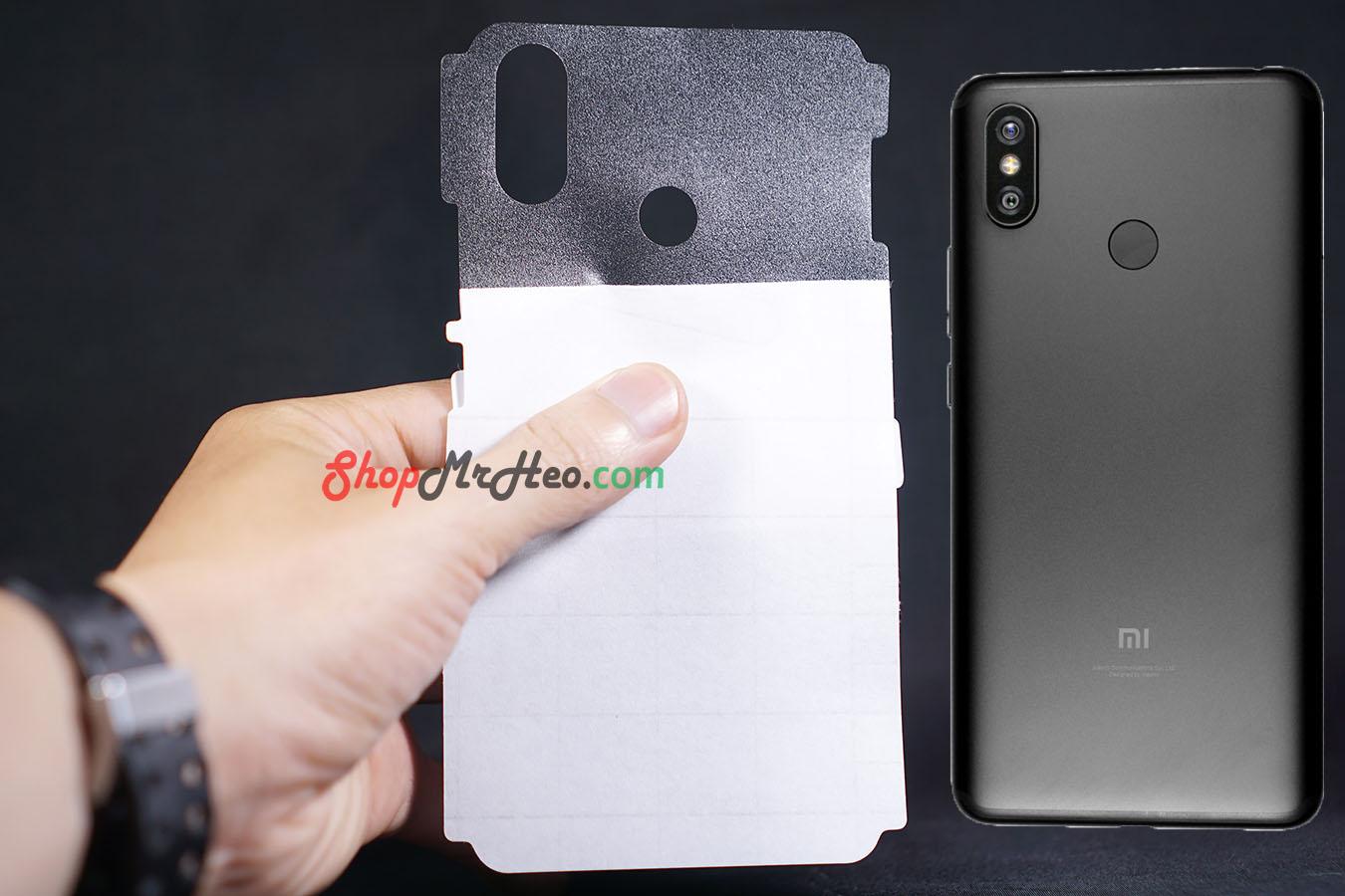 [HCM]Bộ 3 Skin Dán Mặt Lưng Vân 3D Xiaomi Mi Max 3