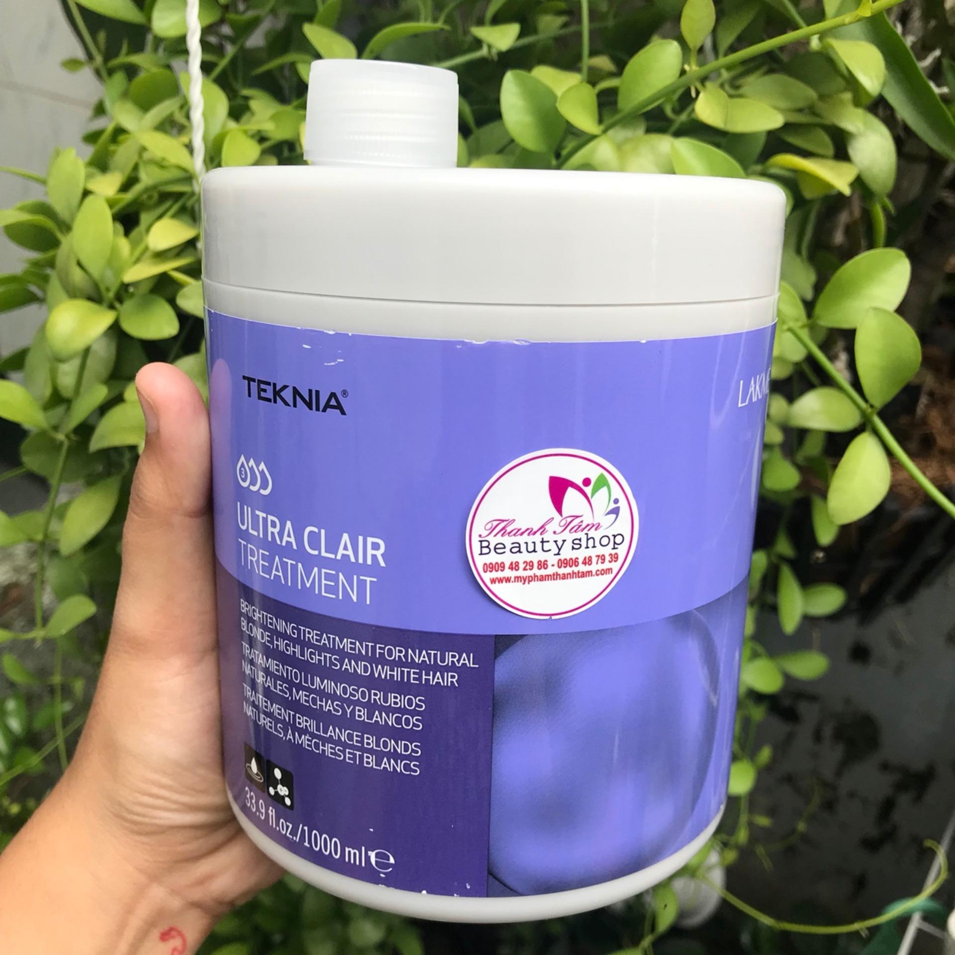 HCM]Kem ủ tóc giữ bóng cho tóc rất sáng hoặc bạc Lakme Teknia Ultra Clair  Treatment 1000ml - MixASale