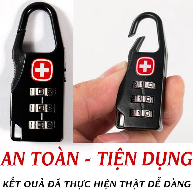 Khóa vali khóa balo mã số chữ thập